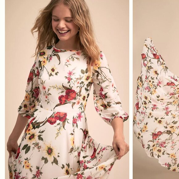 NWT Anthropologie BHLDN Yumi Kim Cream Maxi Woodstock Maxi Dress Size Small - Picture 15 of 16